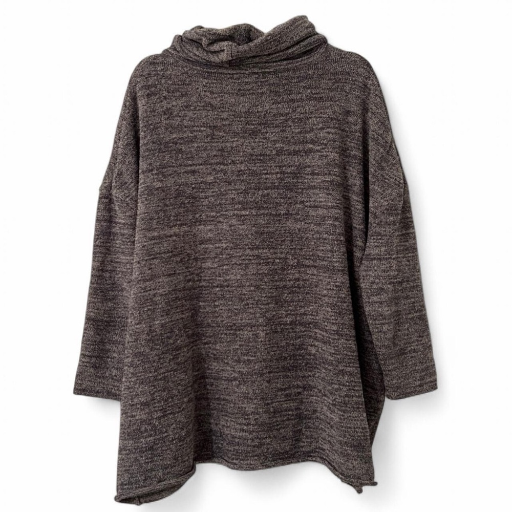 Barefoot Dreams CozyChic Turtleneck Sweater Gray OS - Picture 3 of 6